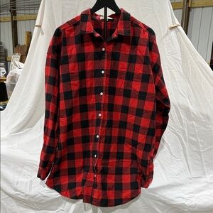 Reborn J Red and Black Checkered Men's Shirt